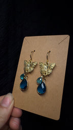 Butterfly earrings - with crystals
