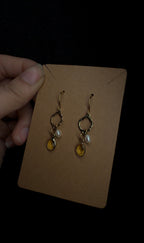 crystal earrings - with pearls