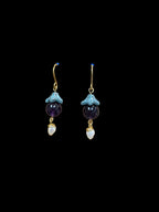 Amethyst Fairy Earrings - with pearls