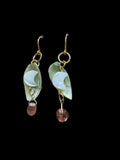 Moon Fairy Earrings - with glass and mother of pearl