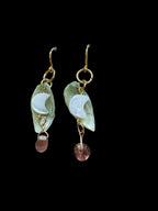 Moon Fairy Earrings - with glass and mother of pearl