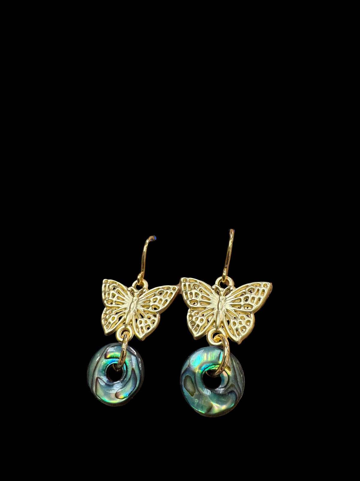 Butterfly Earrings - with abalone shell