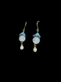 Moonstone Fairy Earrings - with pearl