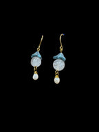 Moonstone Fairy Earrings - with pearl