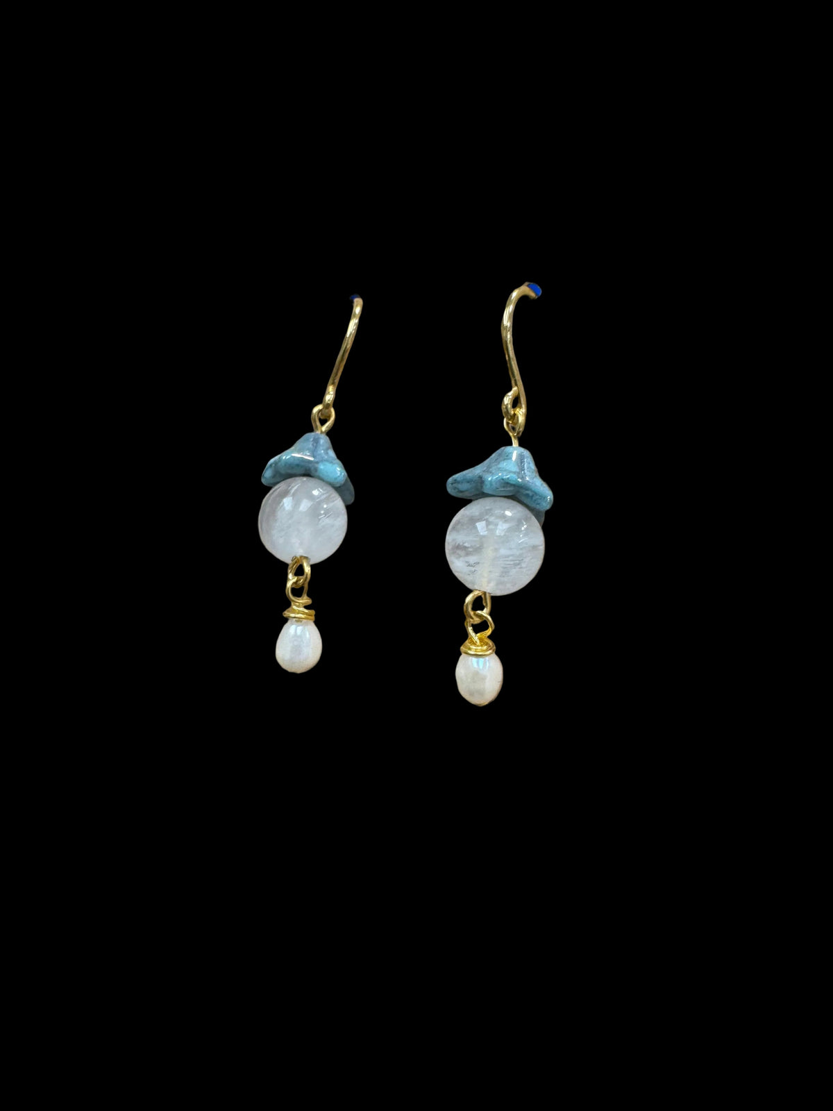 Moonstone Fairy Earrings - with pearl