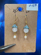 Moonstone Fairy Earrings - with pearl