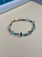 Fluorite Star Bracelet - with rose quartz