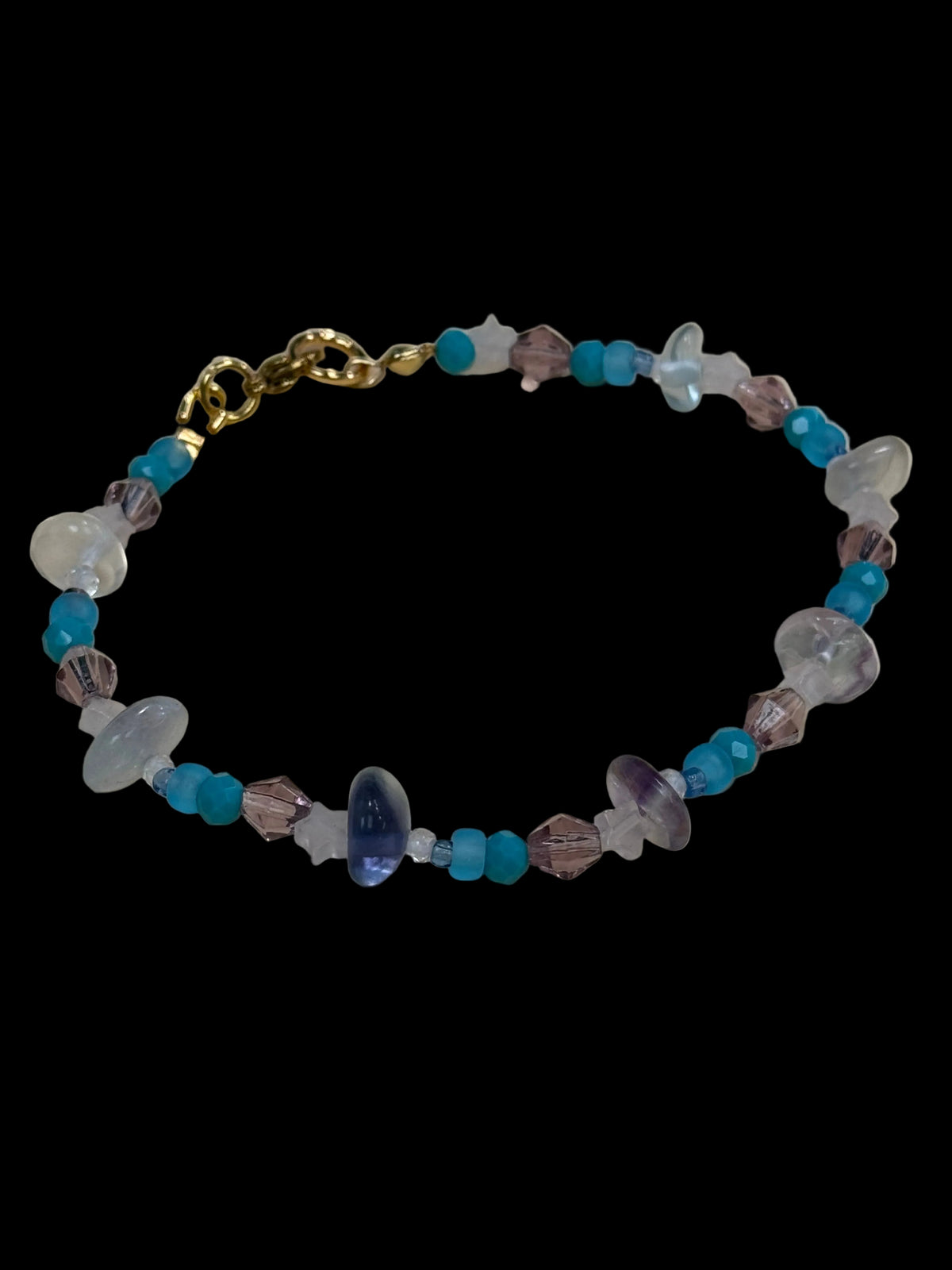 Fluorite Star Bracelet - with rose quartz