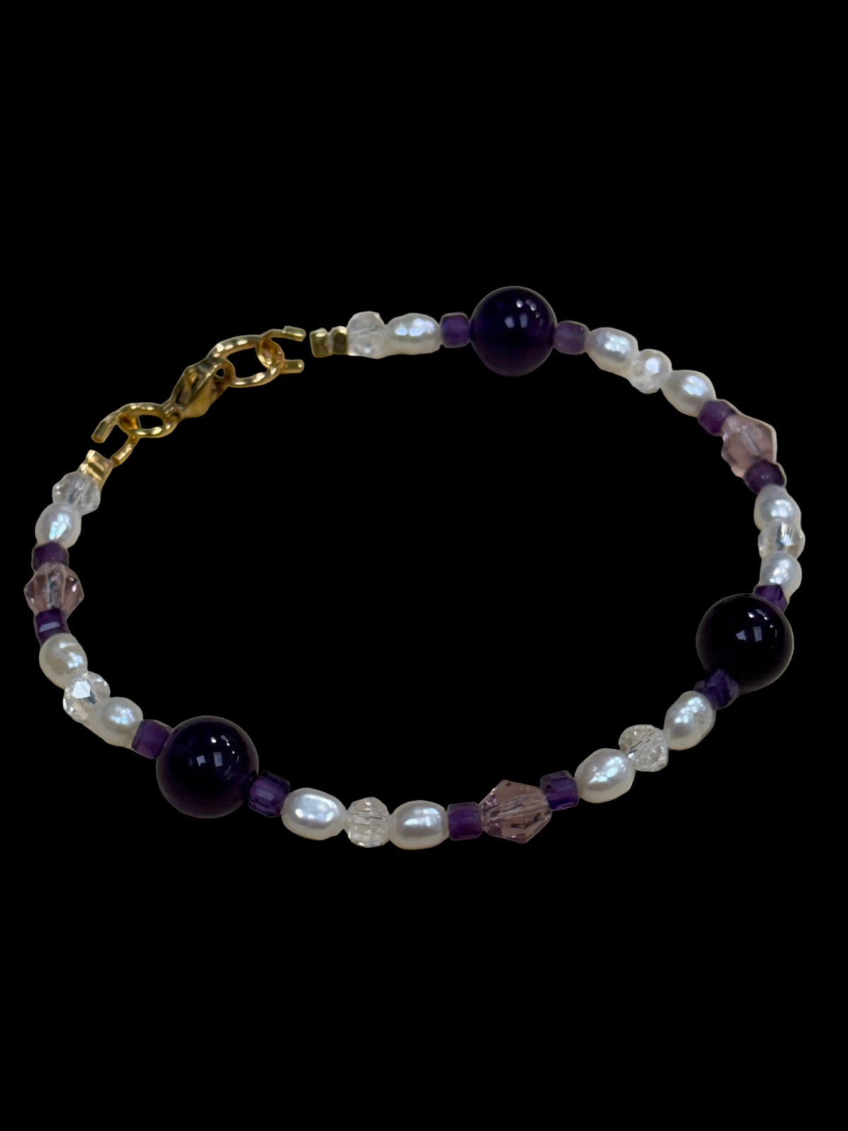 Amethyst Bracelet - with pearls