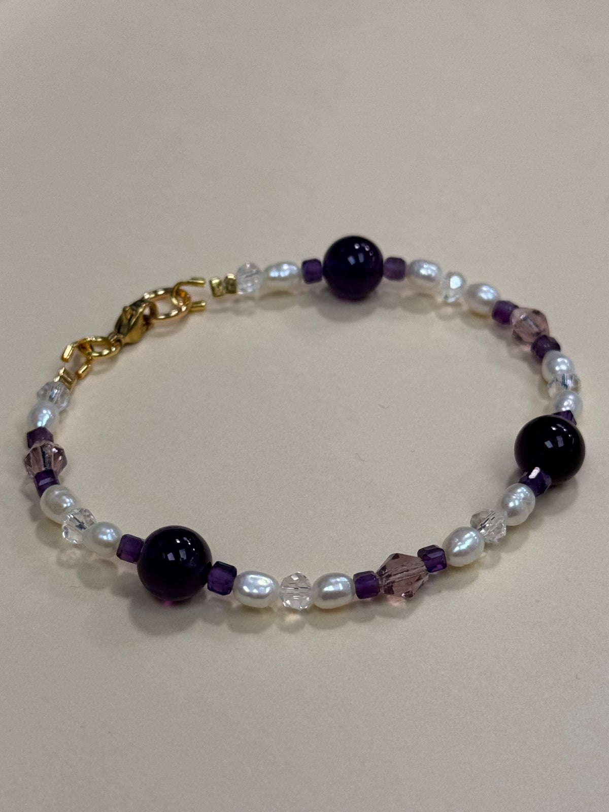 Amethyst Bracelet - with pearls