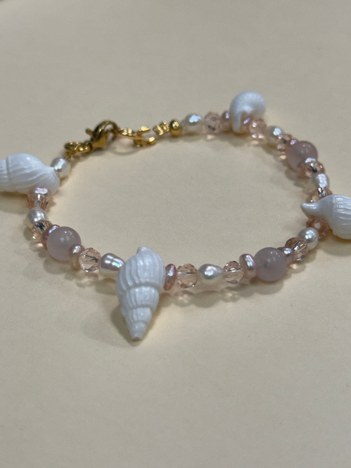 She’ll Bracelet - with rose quartz and pearls