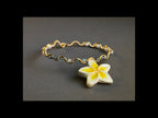 Plumeria Bracelet - with aquamarine