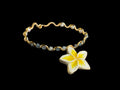 Plumeria Bracelet - with aquamarine