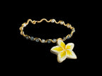 Plumeria Bracelet - with aquamarine