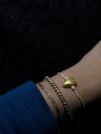 Heart Bracelet - with rose quartz