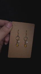 crystal earrings - with pearls
